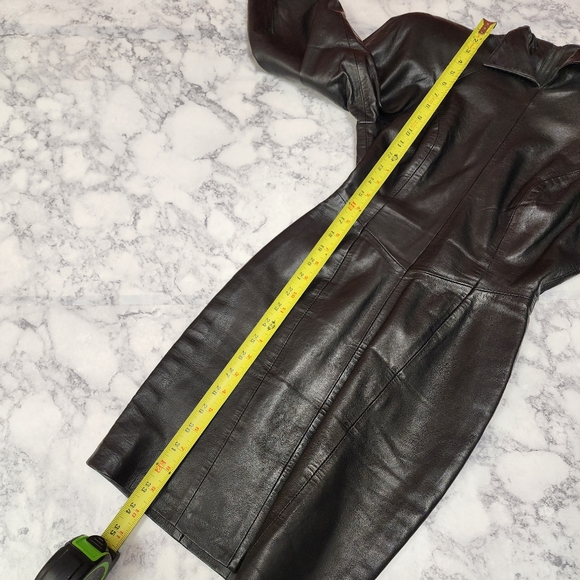 Vintage Michael Hoban Leather Dress - Picture 11 of 12